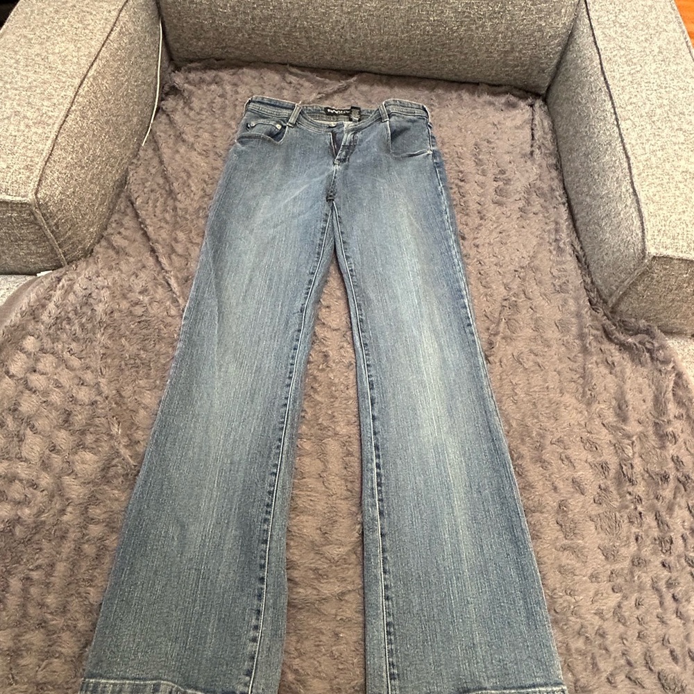 Express Blue Flare Wide Leg Jeans